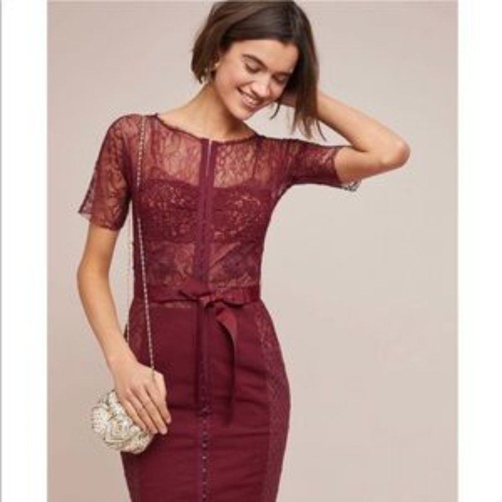 NWT Byron Lars Carissima Dress in Wine - 0